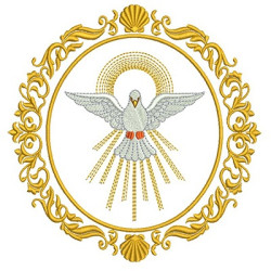 Embroidery Design Divine Medal Spirit Holy