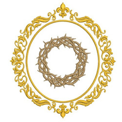 Embroidery Design Crown Of Thorns Medal