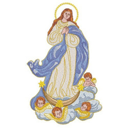 Embroidery Design Our Lady Immaculate Concept 27 Cm