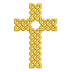 Embroidery Design Decorated Celtic Cross 126