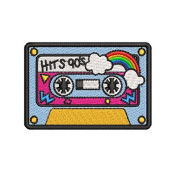 Embroidery Design Tape Cassette Patch