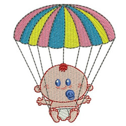 Embroidery Design Parachute Baby