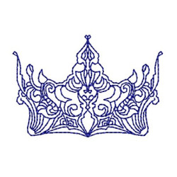 Embroidery Design Crown Contoured 1