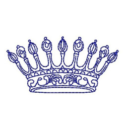 Embroidery Design Crown Contoured 2