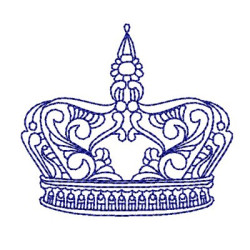 Embroidery Design Crown Contoured 4