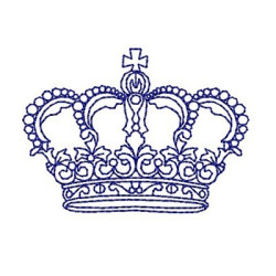 Embroidery Design Crown Contoured 6