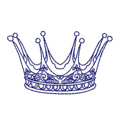 Embroidery Design Crown Contoured 7
