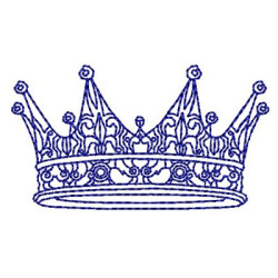 Embroidery Design Crown Contoured 9