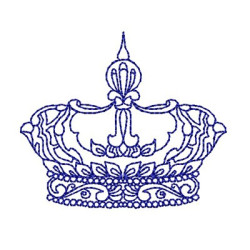 Embroidery Design Crown Contoured 10