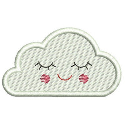 Embroidery Design Cloud Cute Patch 4