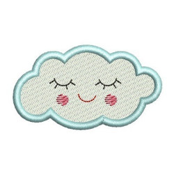 Embroidery Design Cloud Cute Patch 5