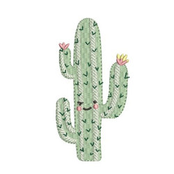 Matriz De Bordado Cactus Cute