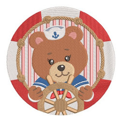 Embroidery Design Bear Female Sailor 2
