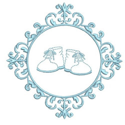 Embroidery Design Provence Frame With Shoes 2