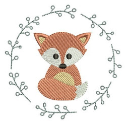 Embroidery Design Fox On Frame 2