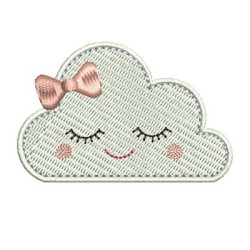Diseño Para Bordado Nube Cute 5