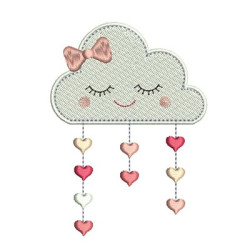 Embroidery Design Cloud Cute 7