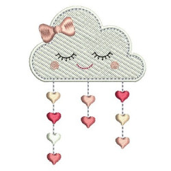 Embroidery Design Cloud Cute 13