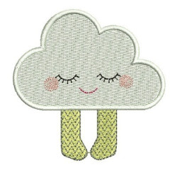 Diseño Para Bordado Nube Cute 12