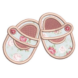 Embroidery Design Applied Baby Shoes