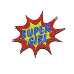 Embroidery Design ..super Girl