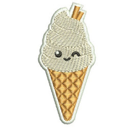 Embroidery Design Ice Cream Cute Patch 7