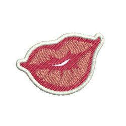 Embroidery Design Kiss Patch