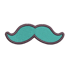 Matriz De Bordado Mustache 7 Cm