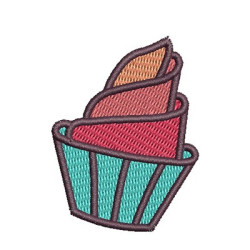 Embroidery Design Cupcake Cute 4