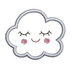 Embroidery Design Cloud Cute 3