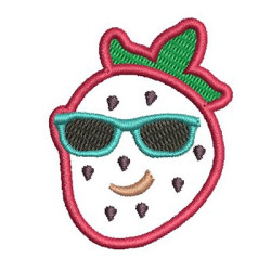 Embroidery Design Strawberry Cool 2