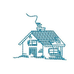 Embroidery Design Country House 2
