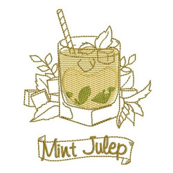 Embroidery Design Mint Julep
