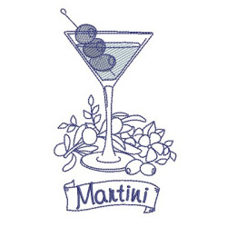 Embroidery Design Martini