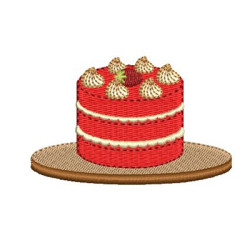 Embroidery Design Red Velvet Cake