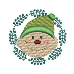 Embroidery Design Elf On Christmas Frame