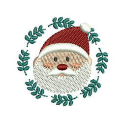 Embroidery Design Santa Claus On Christmas Frame