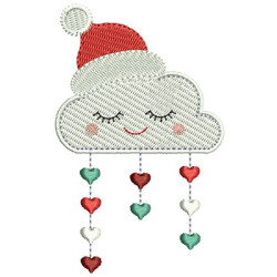 Embroidery Design Cloud Rain Of Love Christmas 1