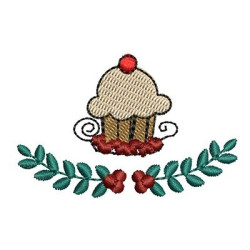 Matriz De Bordado Cupcake De Natal 2