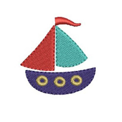Embroidery Design Boat Sailor 3