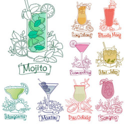 Embroidery Design Package Drinks
