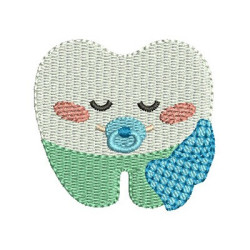 Embroidery Design Tooth Baby Cute