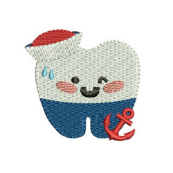 Embroidery Design Tooth Sailor Cute