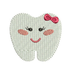 Embroidery Design Tooth Girl Cute 2
