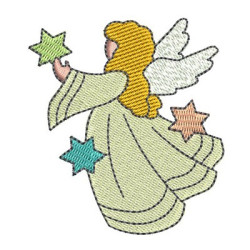 Embroidery Design Angel With Stars