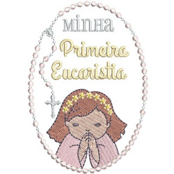 Embroidery Design First Eucharist Girl