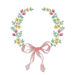 Embroidery Design Floral Frame 18