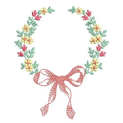 Embroidery Design Floral Frame 20