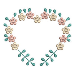 Embroidery Design Floral Frame Cute