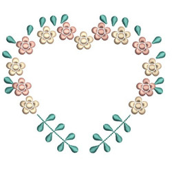 Embroidery Design Floral Frame Cute 2